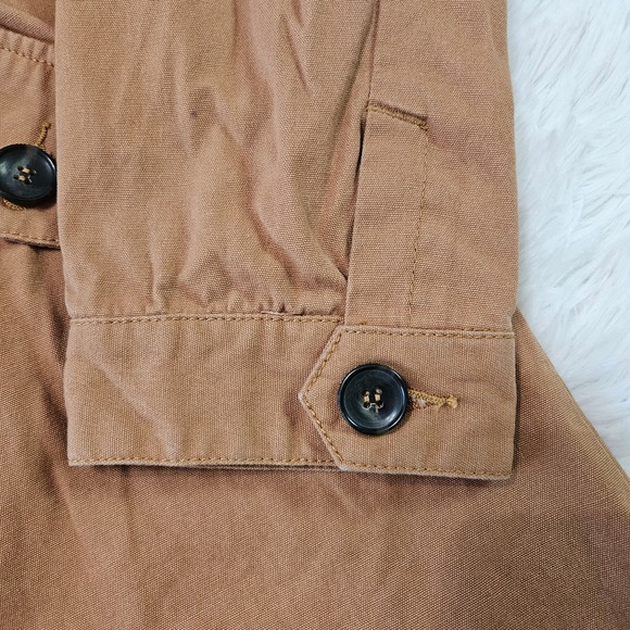 Rhythm Women's Light Brown Zip Up Longline Hooded Utility Jacket. Size XL - Picture 3 of 11